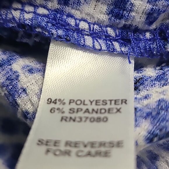 Cato Blue & White Wrap-Top with Lace-up Tie on the Side, Size 18/20W - Picture 10 of 10